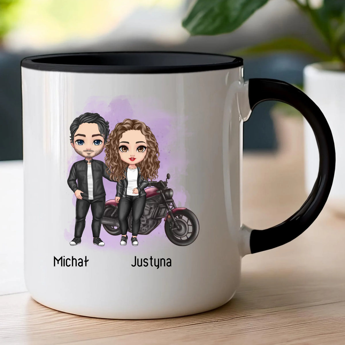 Kubek personalizowany dla par - motocykliści #61