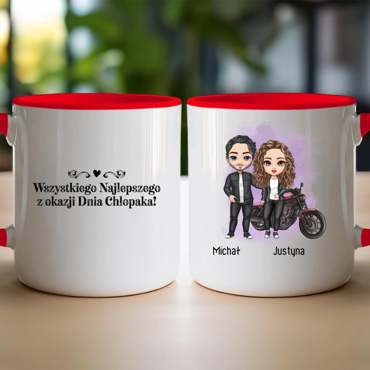 Kubek personalizowany dla par - motocykliści #61
