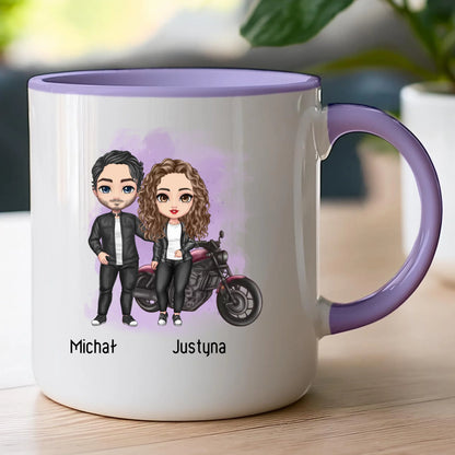 Kubek personalizowany dla par - motocykliści #61