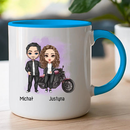 Kubek personalizowany dla par - motocykliści #61