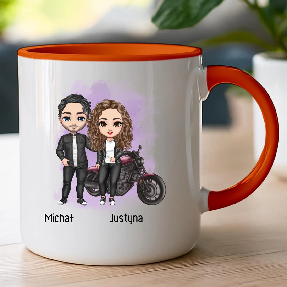 Kubek personalizowany dla par - motocykliści #61