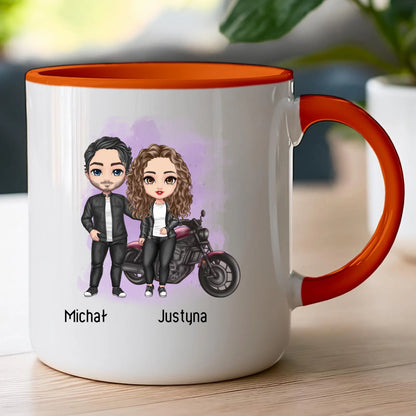 Kubek personalizowany dla par - motocykliści #61