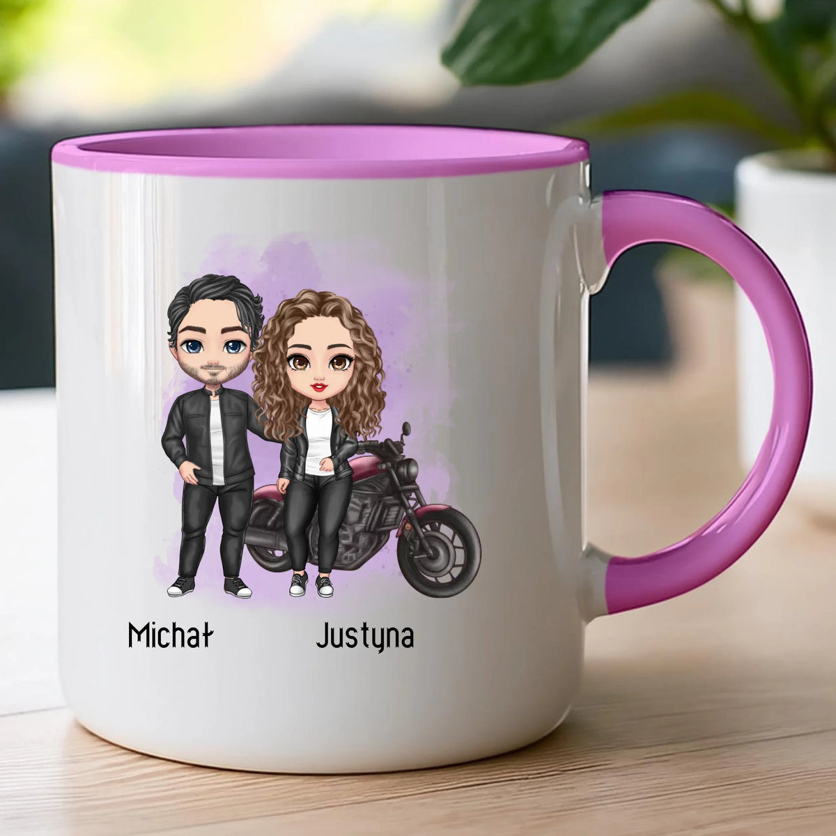Kubek personalizowany dla par - motocykliści #61
