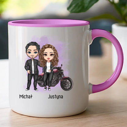 Kubek personalizowany dla par - motocykliści #61