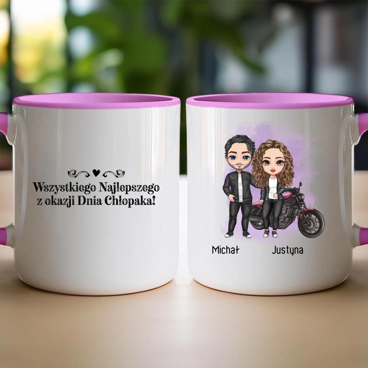 Kubek personalizowany dla par - motocykliści #61