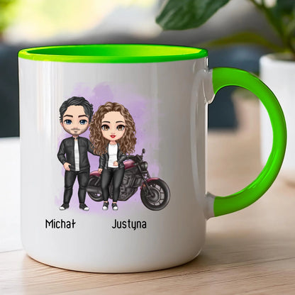 Kubek personalizowany dla par - motocykliści #61