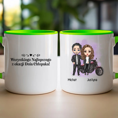 Kubek personalizowany dla par - motocykliści #61