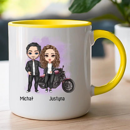 Kubek personalizowany dla par - motocykliści #61