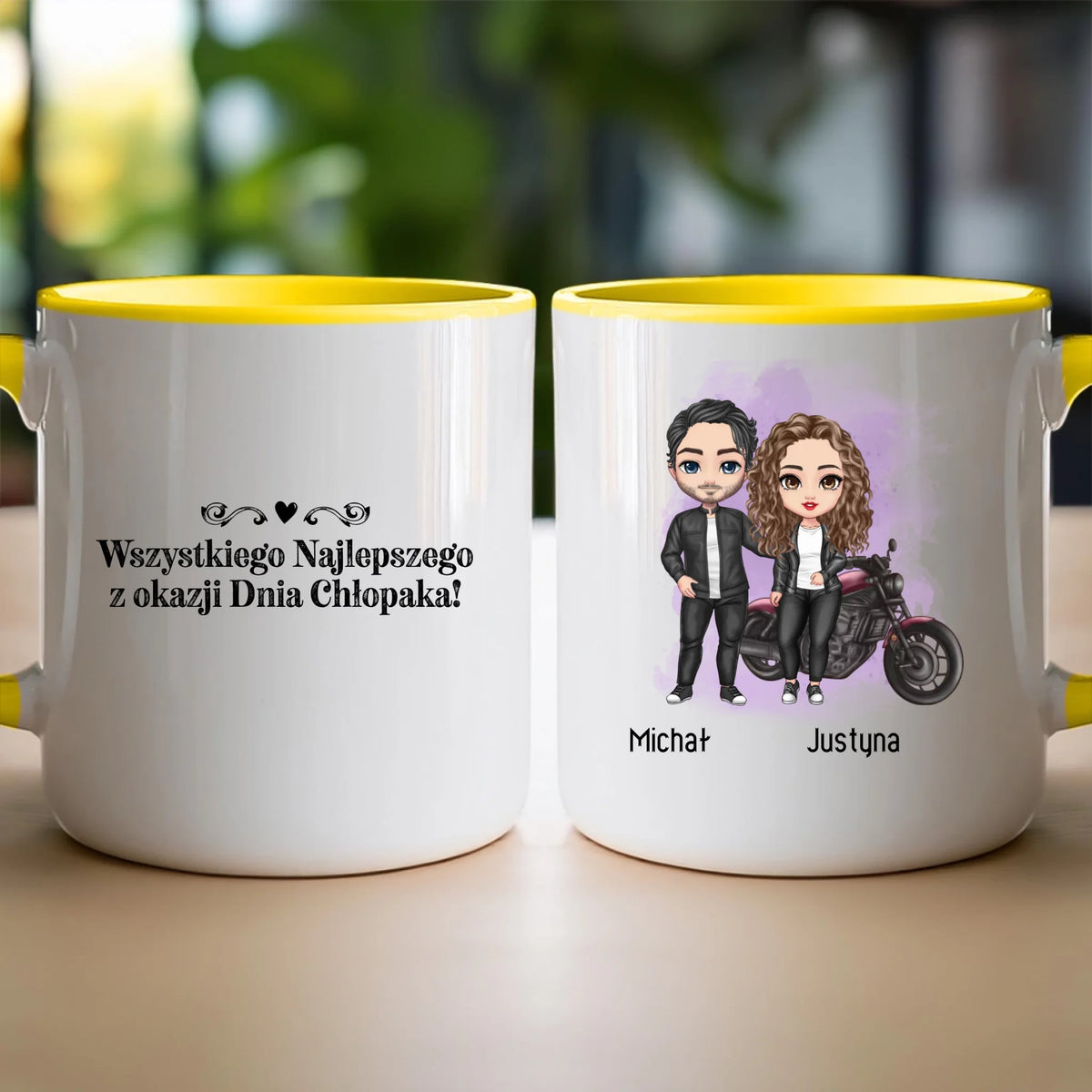 Kubek personalizowany dla par - motocykliści #61