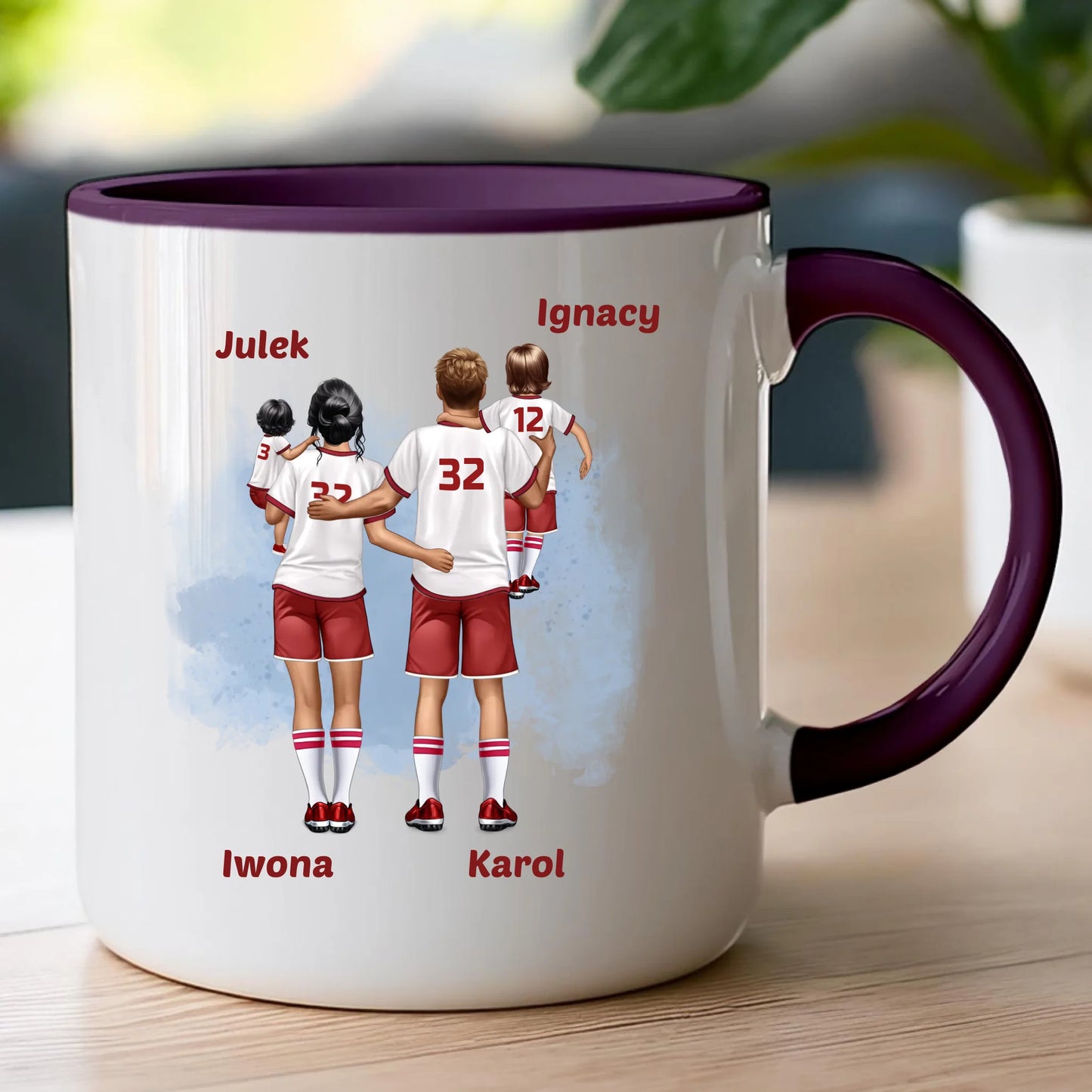 Kubek personalizowany dla rodziny piłkarzy #816
