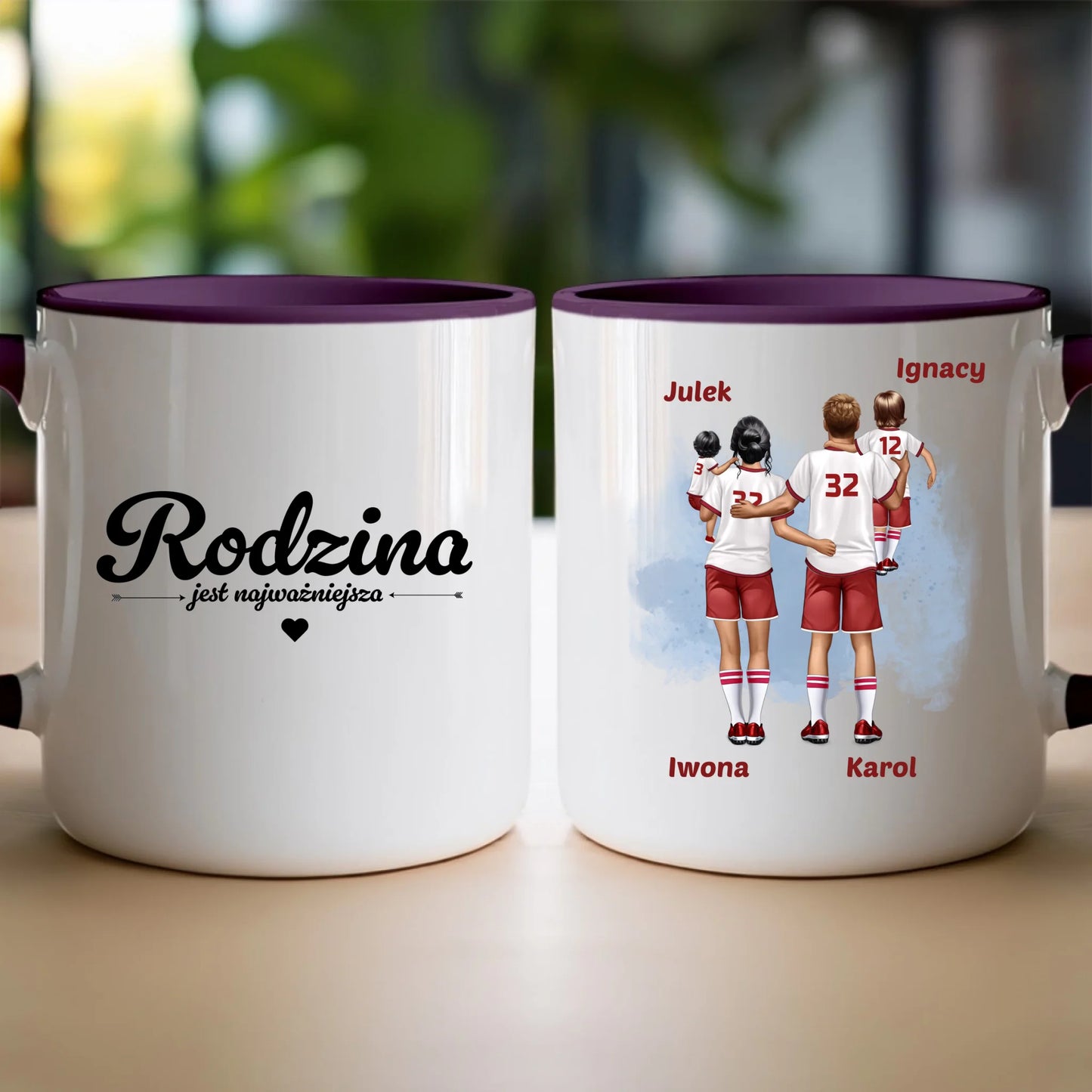 Kubek personalizowany dla rodziny piłkarzy #816