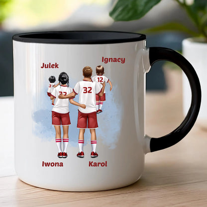 Kubek personalizowany dla rodziny piłkarzy #816