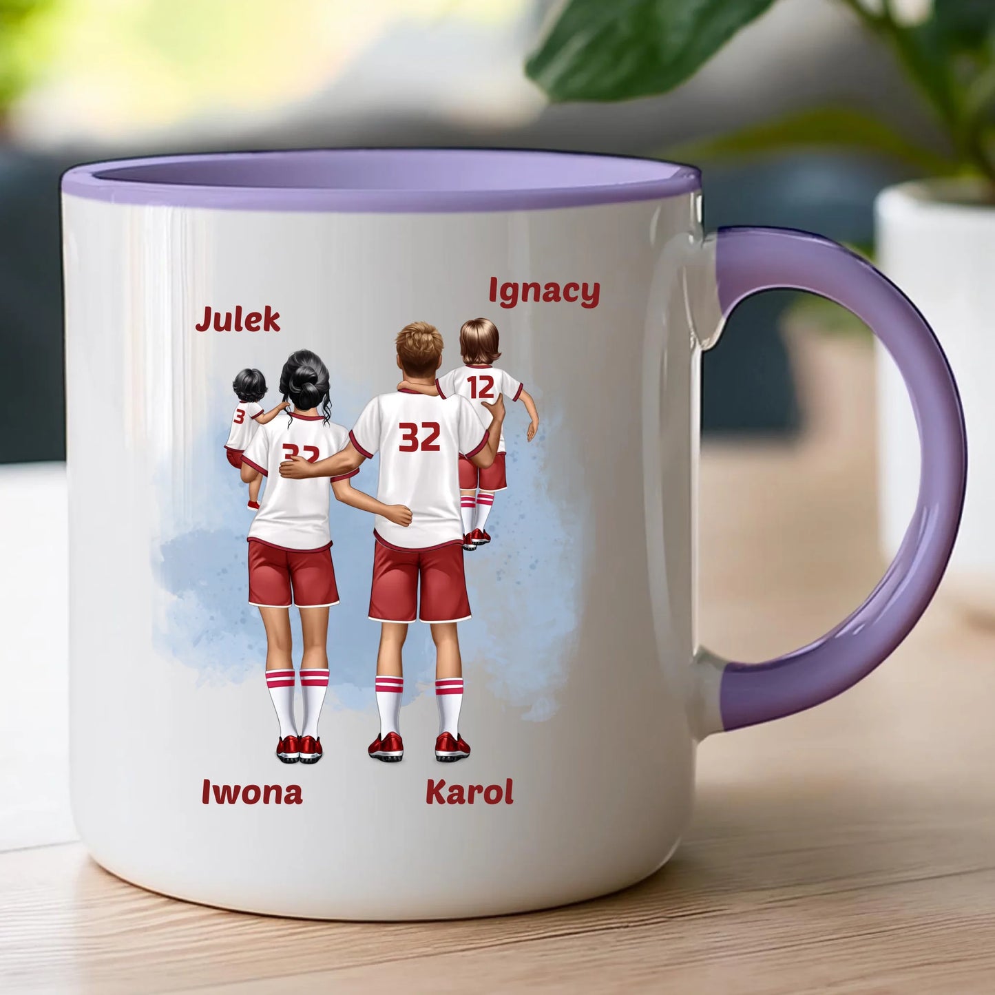 Kubek personalizowany dla rodziny piłkarzy #816