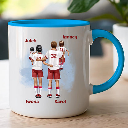 Kubek personalizowany dla rodziny piłkarzy #816