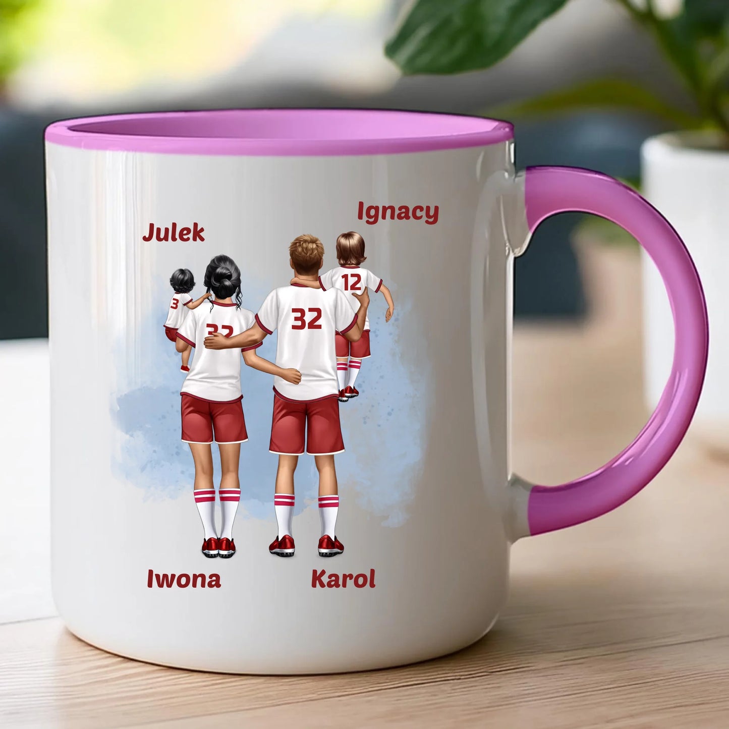 Kubek personalizowany dla rodziny piłkarzy #816