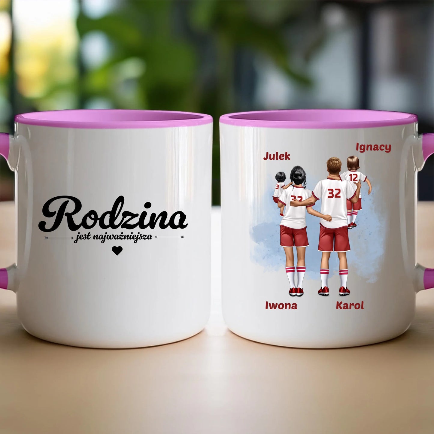 Kubek personalizowany dla rodziny piłkarzy #816