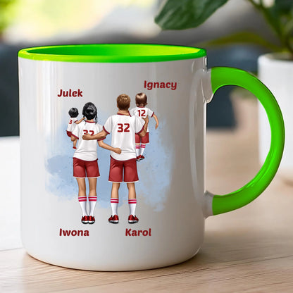 Kubek personalizowany dla rodziny piłkarzy #816