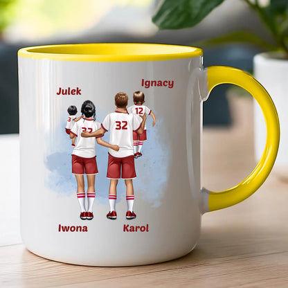 Kubek personalizowany dla rodziny piłkarzy #816
