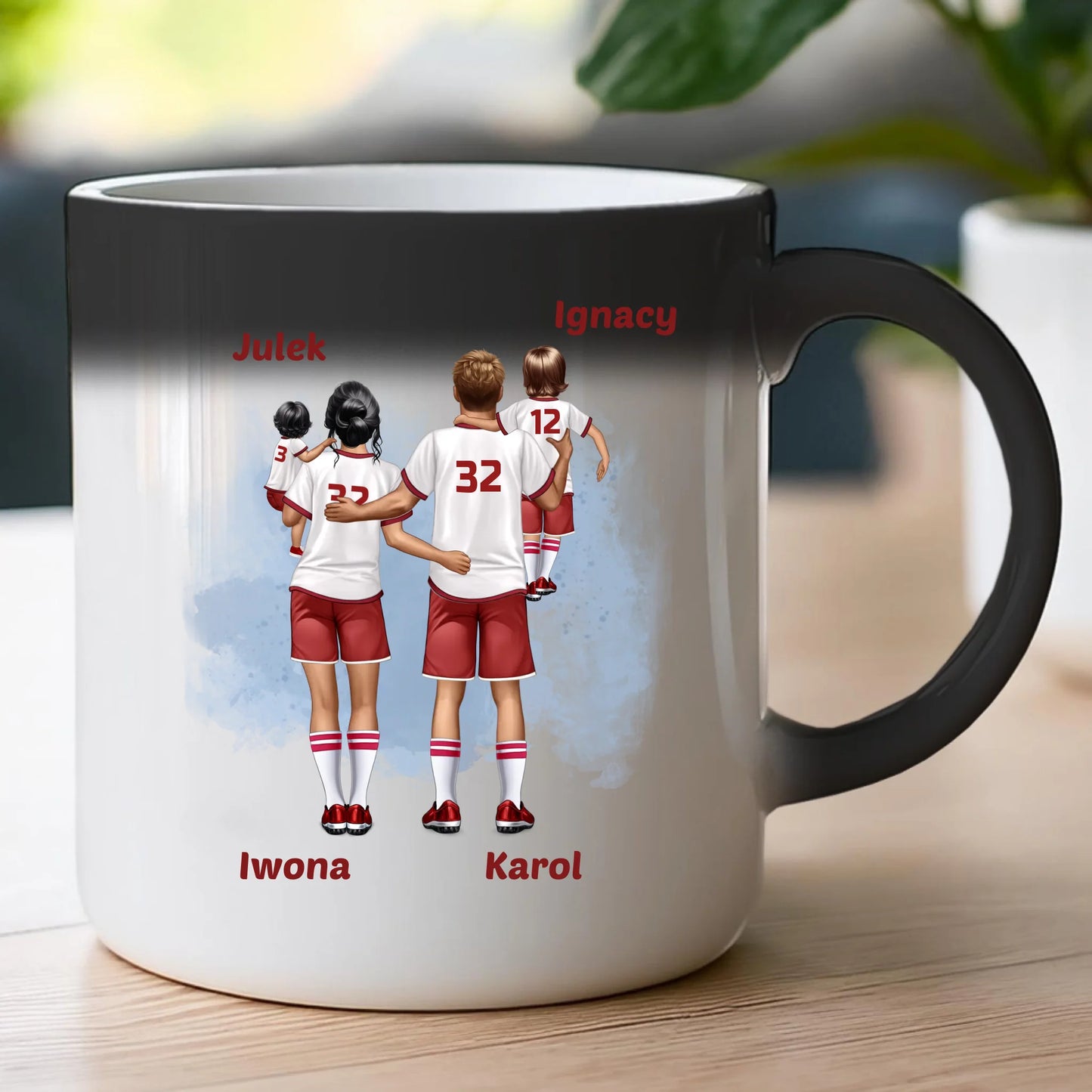 Kubek personalizowany dla rodziny piłkarzy #816