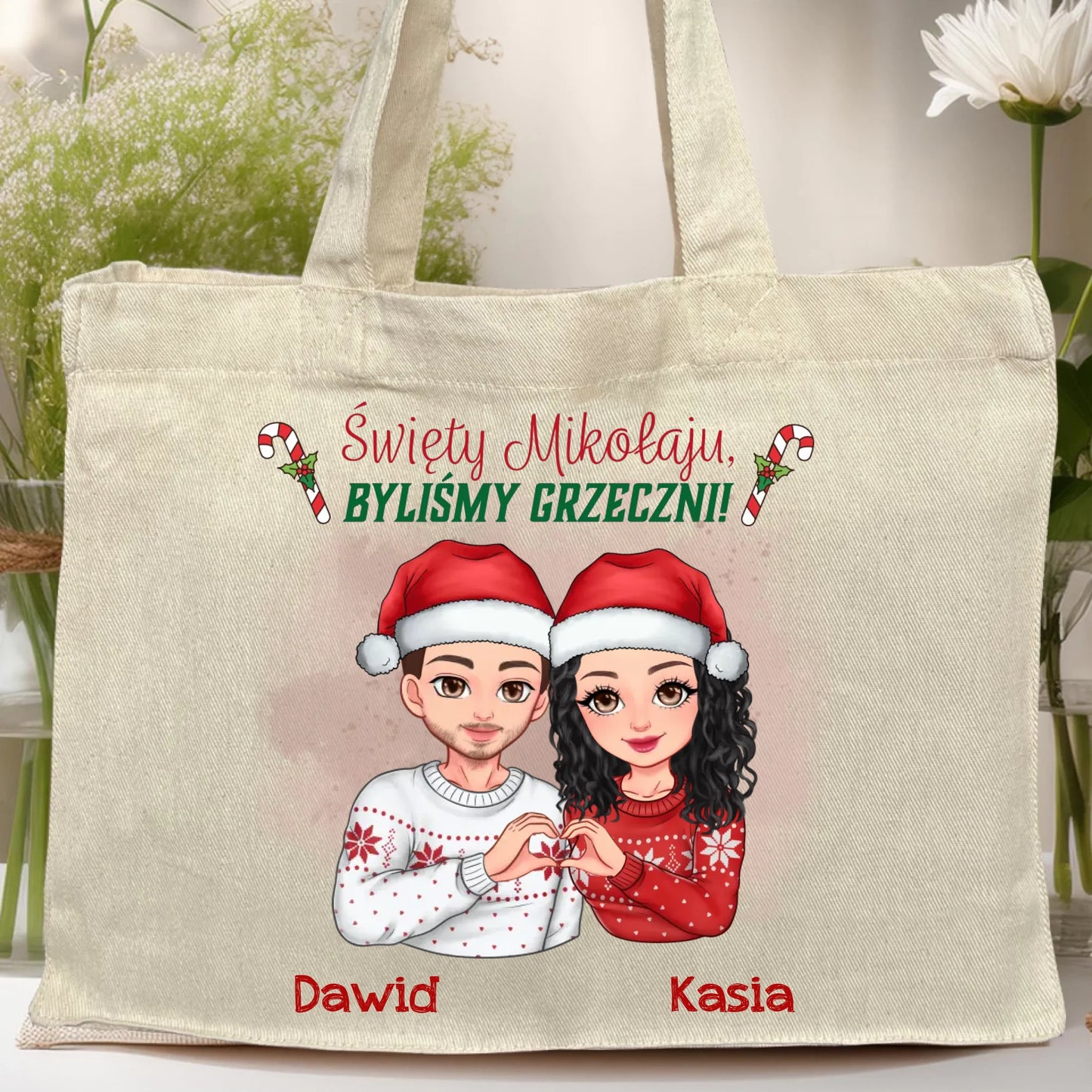 Torba personalizowana świąteczna dla pary #54