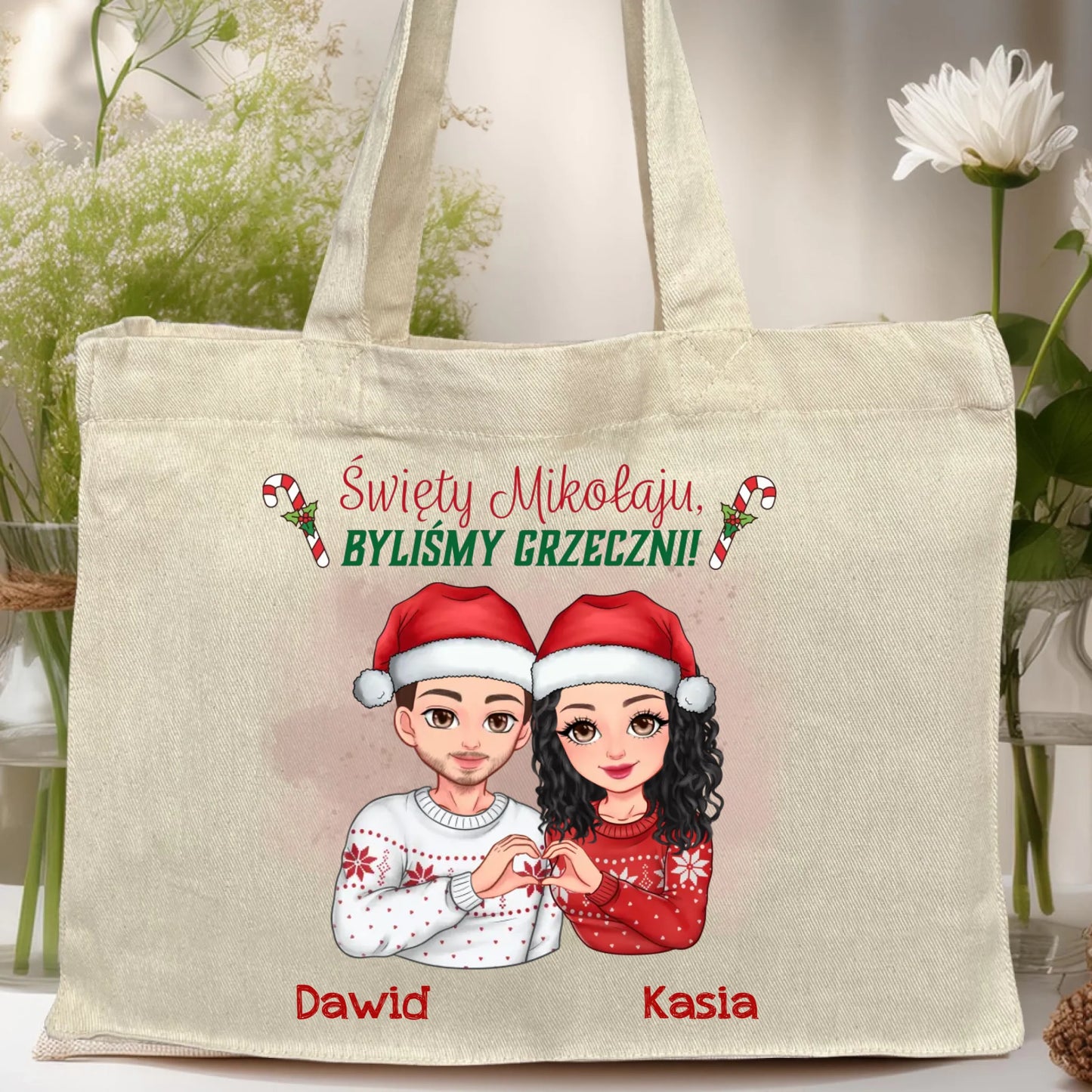 Torba personalizowana świąteczna dla pary #54