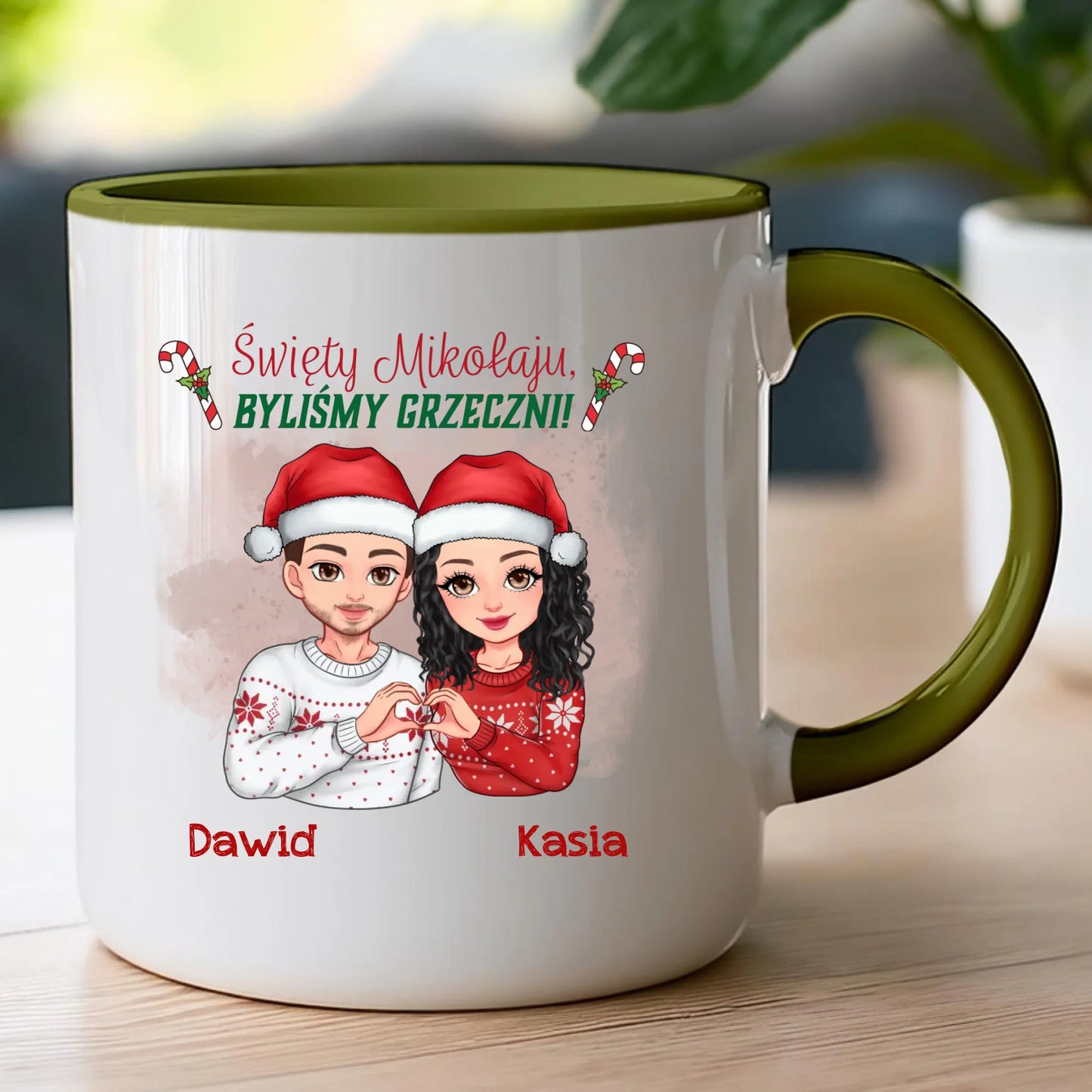 Kubek personalizowany świąteczny dla pary #54