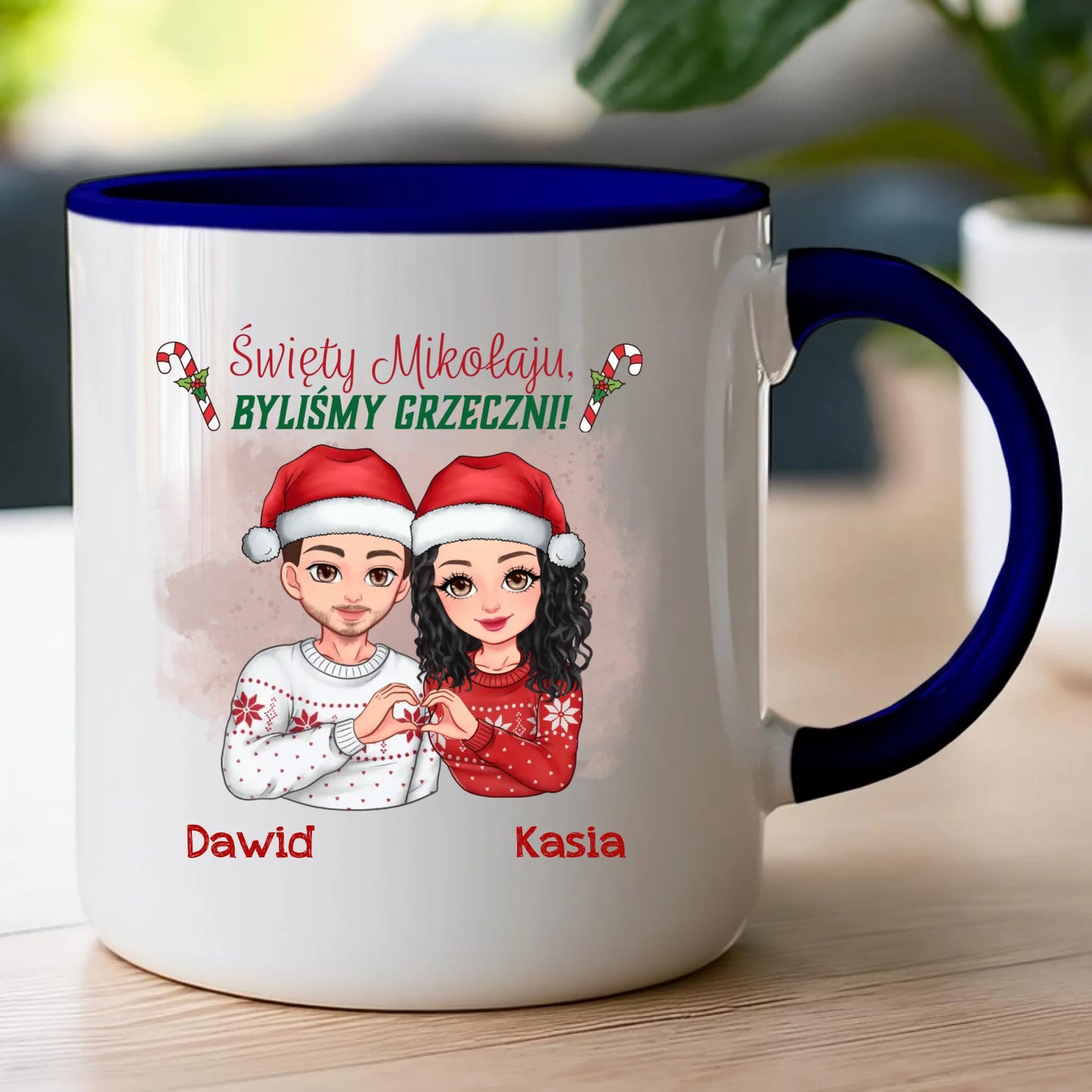 Kubek personalizowany świąteczny dla pary #54