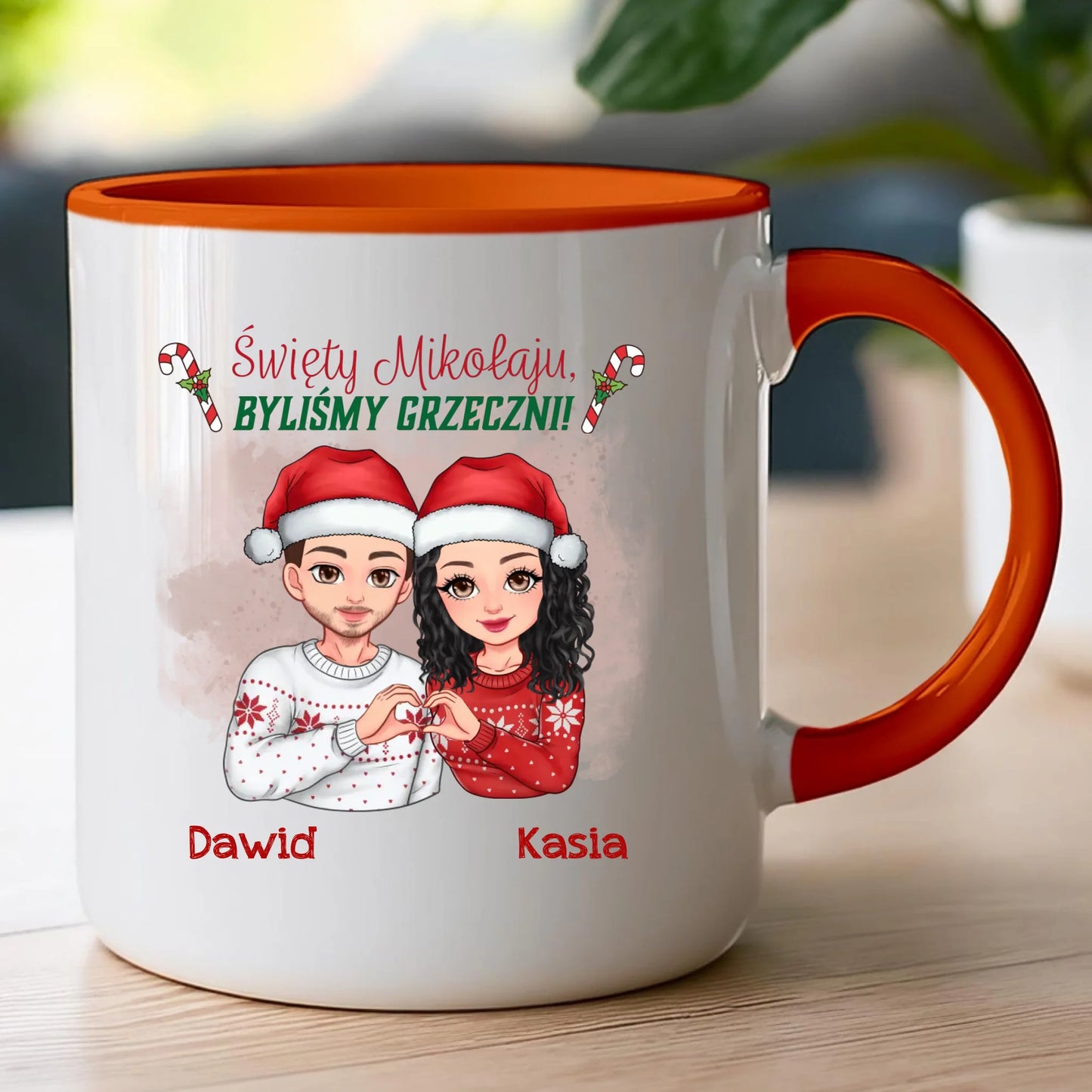 Kubek personalizowany świąteczny dla pary #54