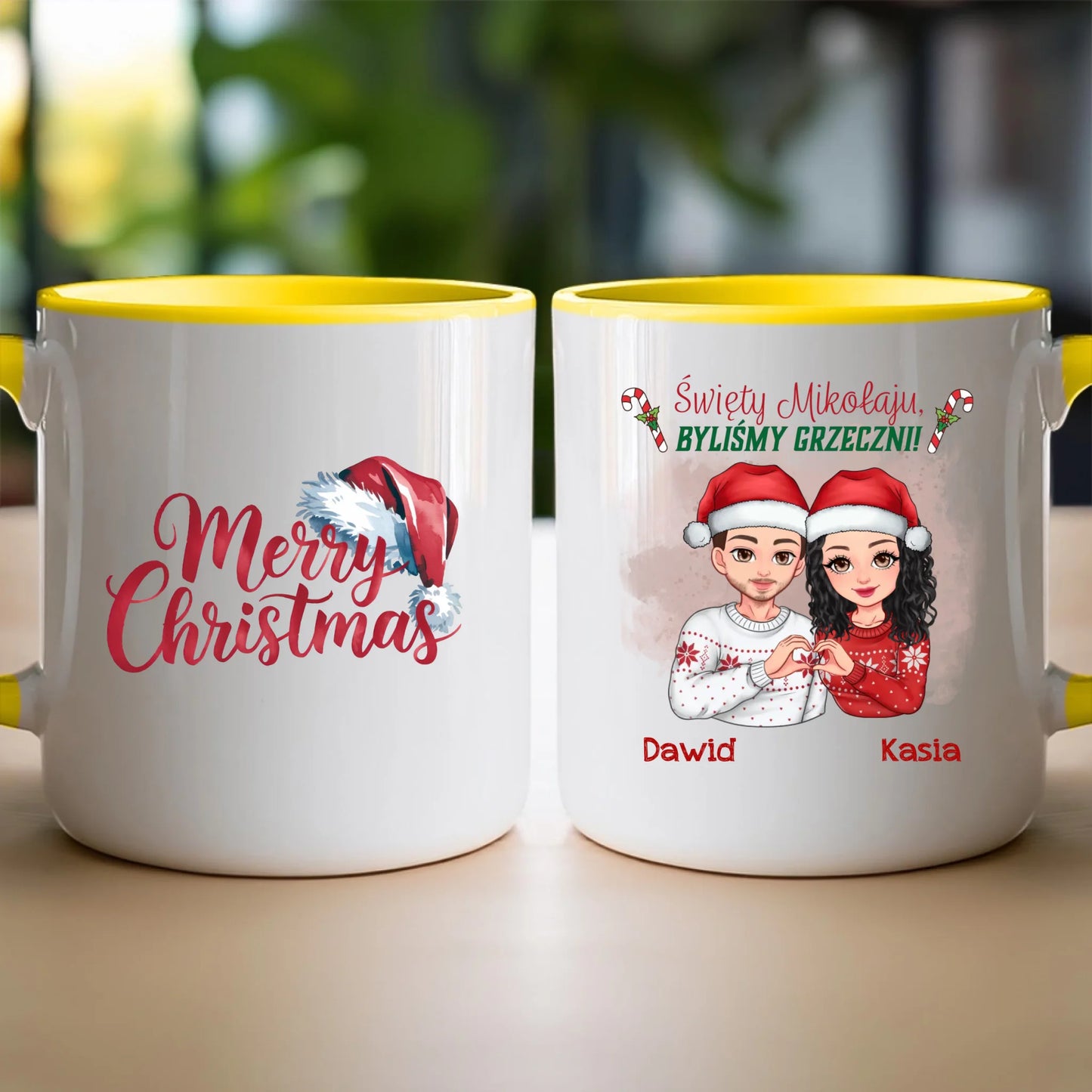 Kubek personalizowany świąteczny dla pary #54