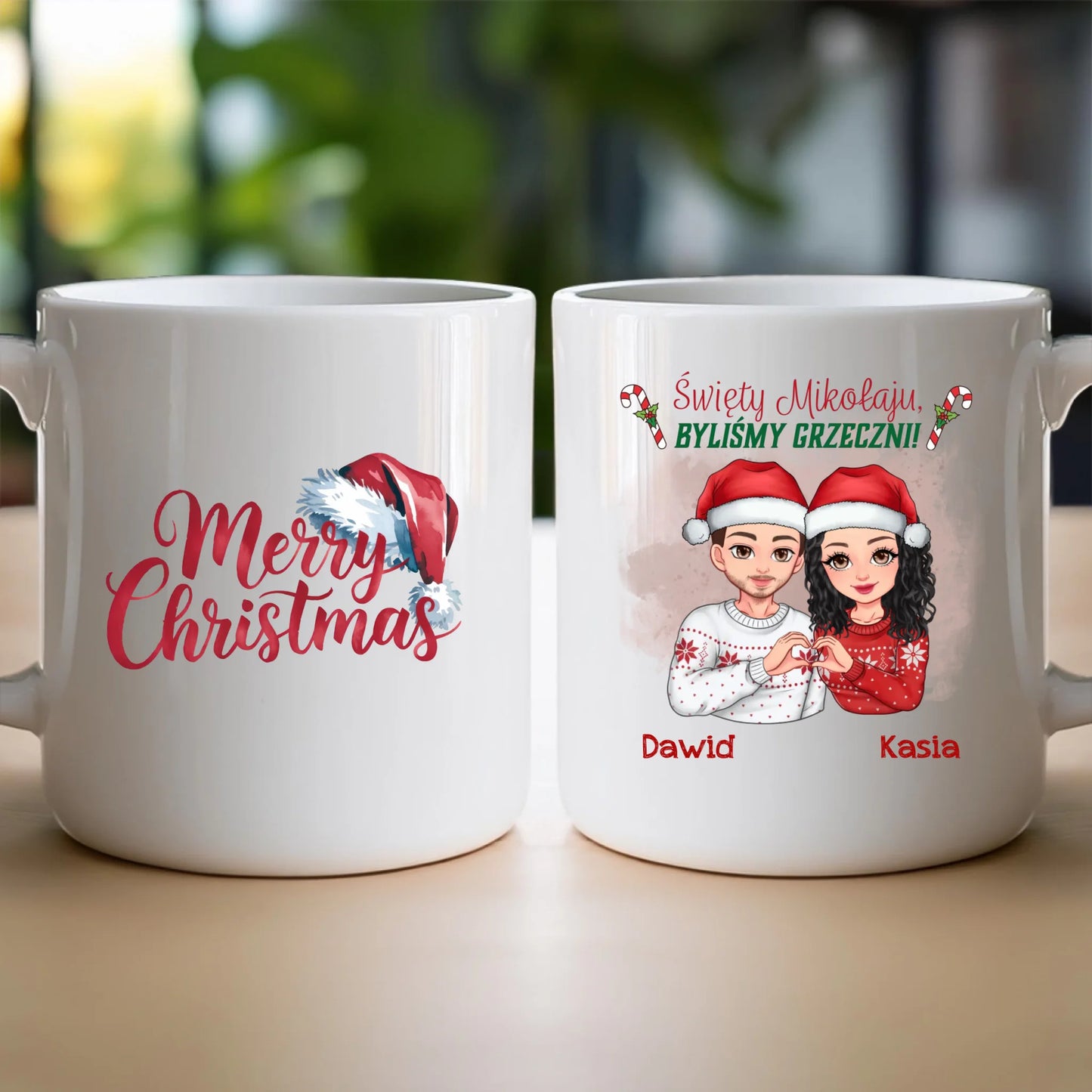 Kubek personalizowany świąteczny dla pary #54