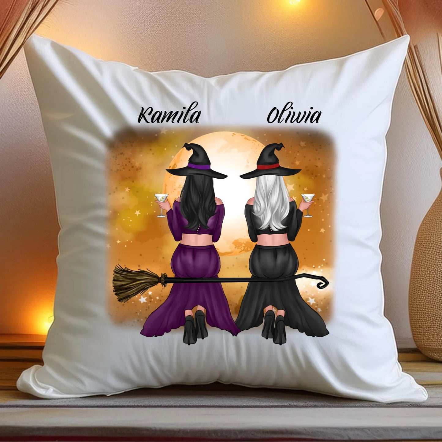 Poduszka personalizowana Halloween dla przyjaciółek #131