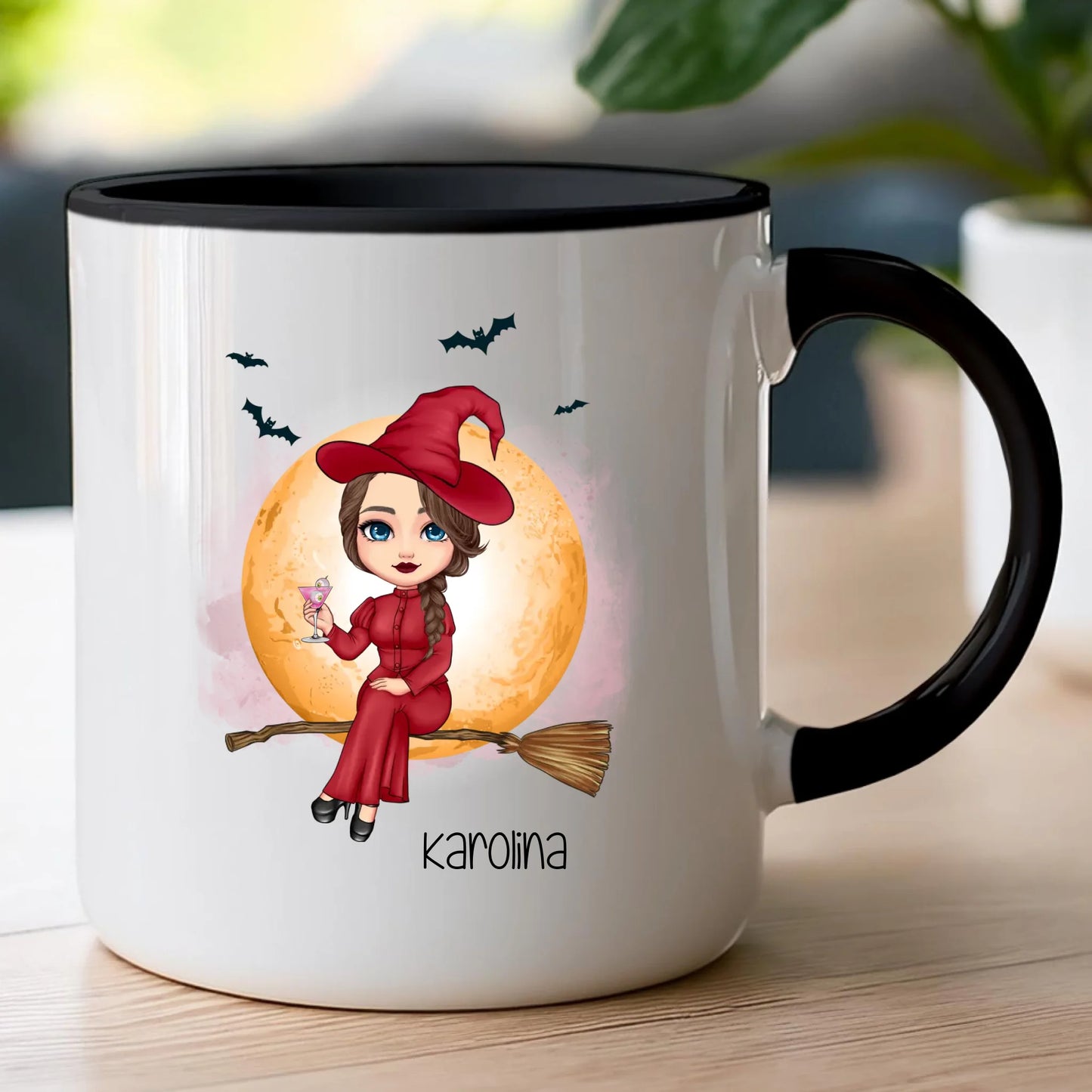 Kubek personalizowany Halloween dla kobiety # 516