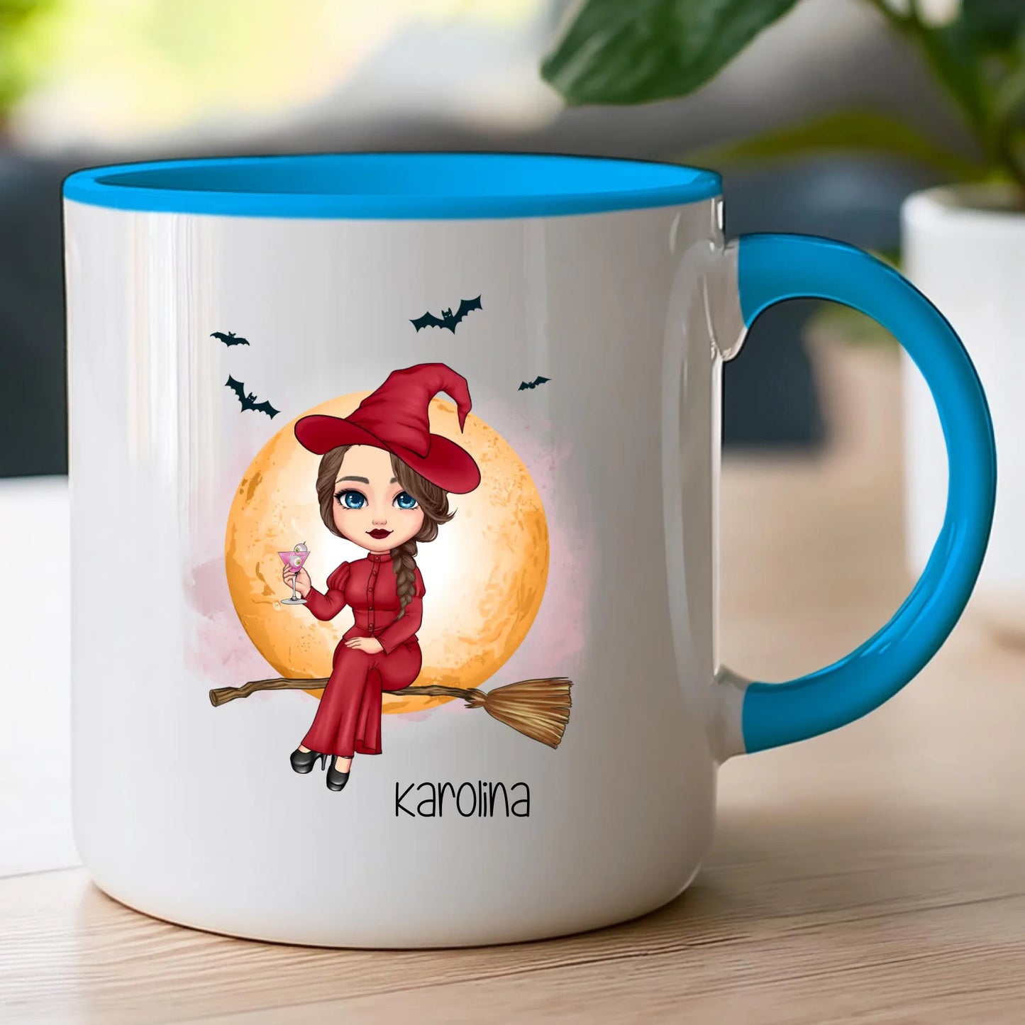 Kubek personalizowany Halloween dla kobiety # 516