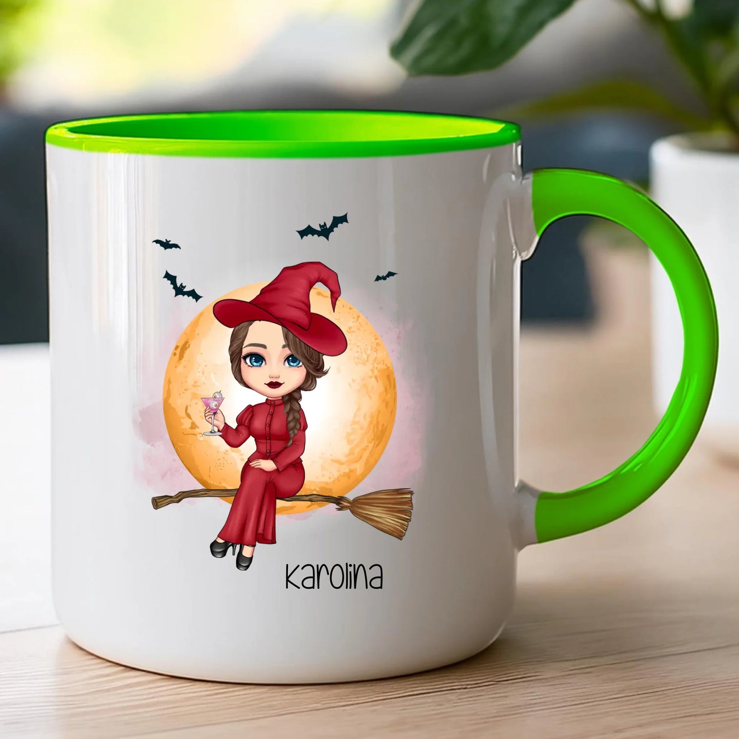 Kubek personalizowany Halloween dla kobiety # 516