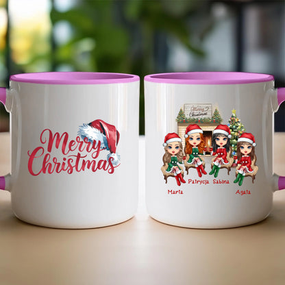 Kubek personalizowany świąteczny dla przyjaciółek #127