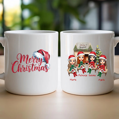 Kubek personalizowany świąteczny dla przyjaciółek #127