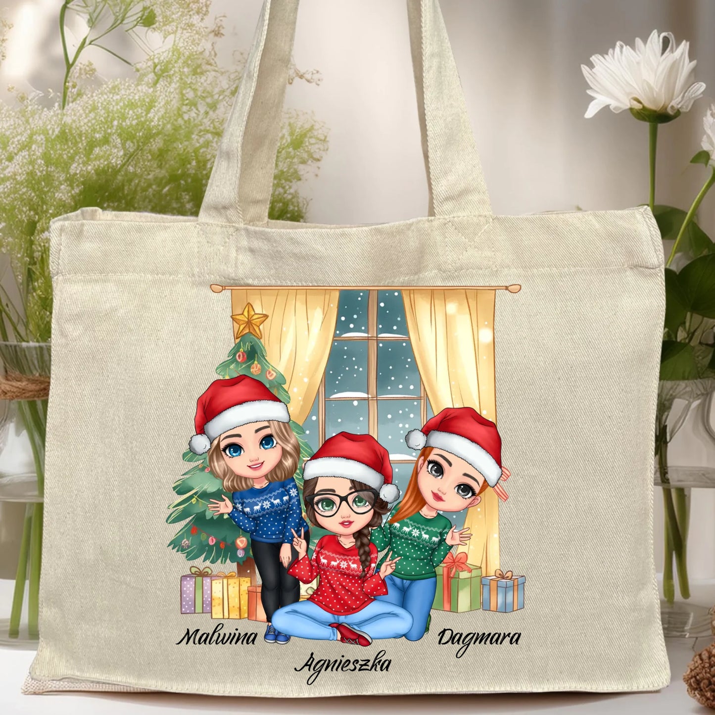 Torba personalizowana świąteczna dla przyjaciółek #128