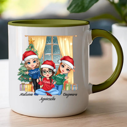 Kubek personalizowany świąteczny dla przyjaciółek #128