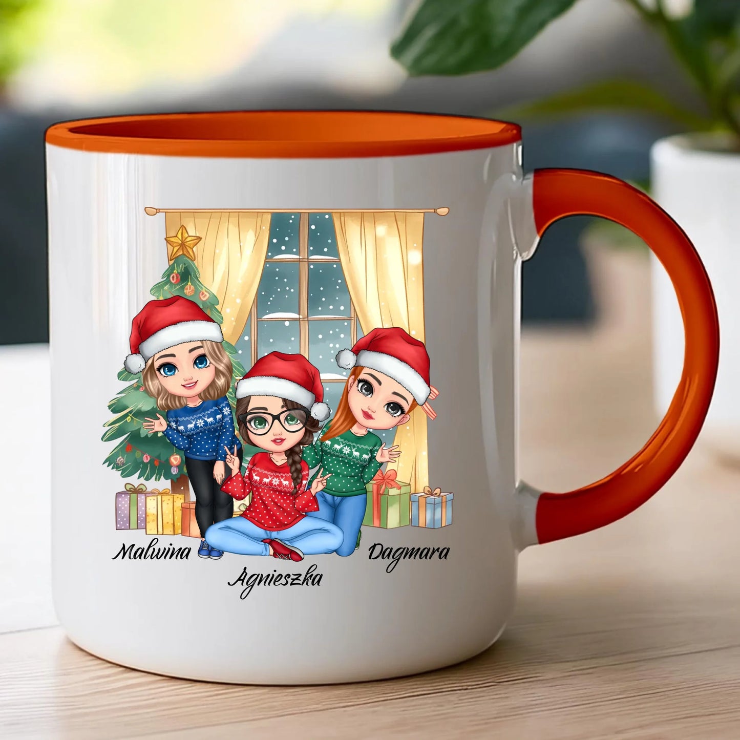 Kubek personalizowany świąteczny dla przyjaciółek #128