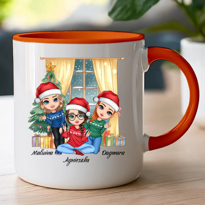 Kubek personalizowany świąteczny dla przyjaciółek #128