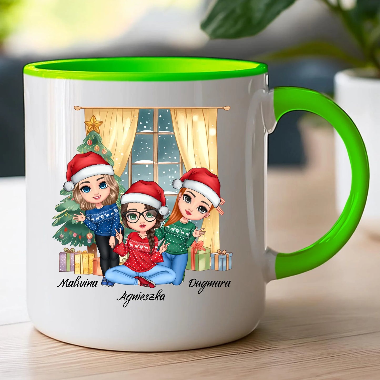 Kubek personalizowany świąteczny dla przyjaciółek #128