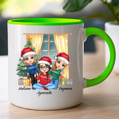 Kubek personalizowany świąteczny dla przyjaciółek #128