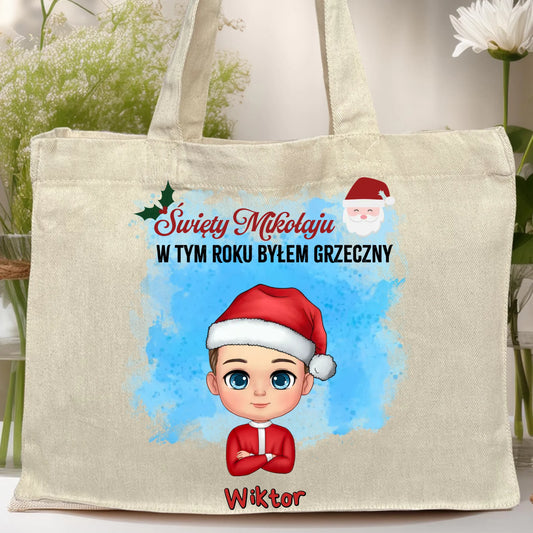 Torba personalizowana świąteczna dla chłopca #96