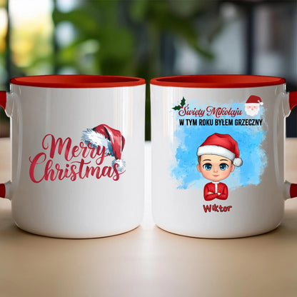 Kubek personalizowany świąteczny dla chłopca #96