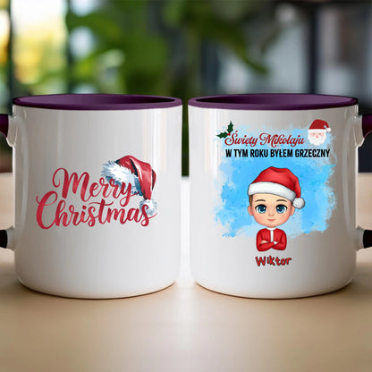 Kubek personalizowany świąteczny dla chłopca #96