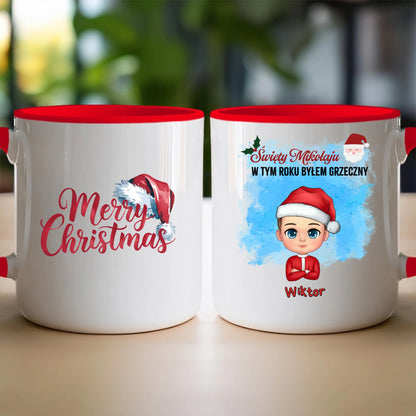 Kubek personalizowany świąteczny dla chłopca #96