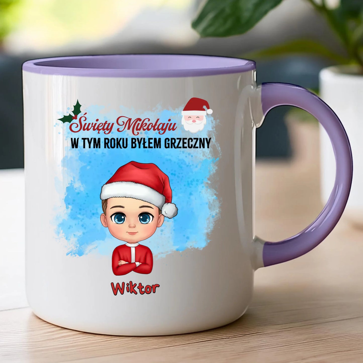 Kubek personalizowany świąteczny dla chłopca #96