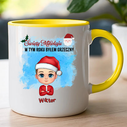 Kubek personalizowany świąteczny dla chłopca #96