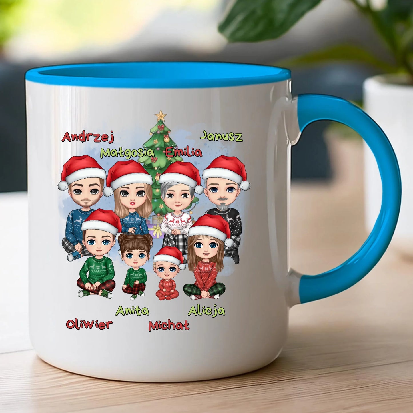 Kubek personalizowany świąteczny dla rodziny #811
