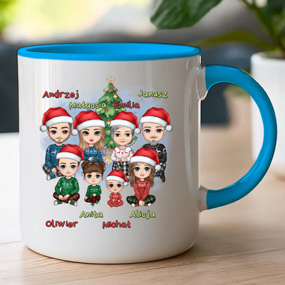 Kubek personalizowany świąteczny dla rodziny #811